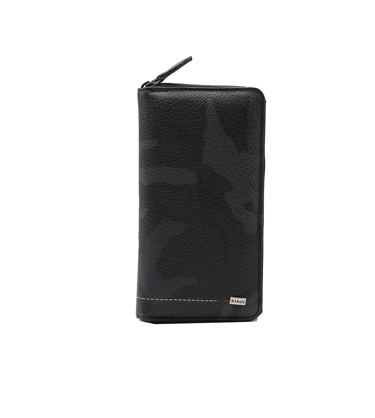 Hakiki Deri Siyah Kamuflaj Telefon Bölmeli..