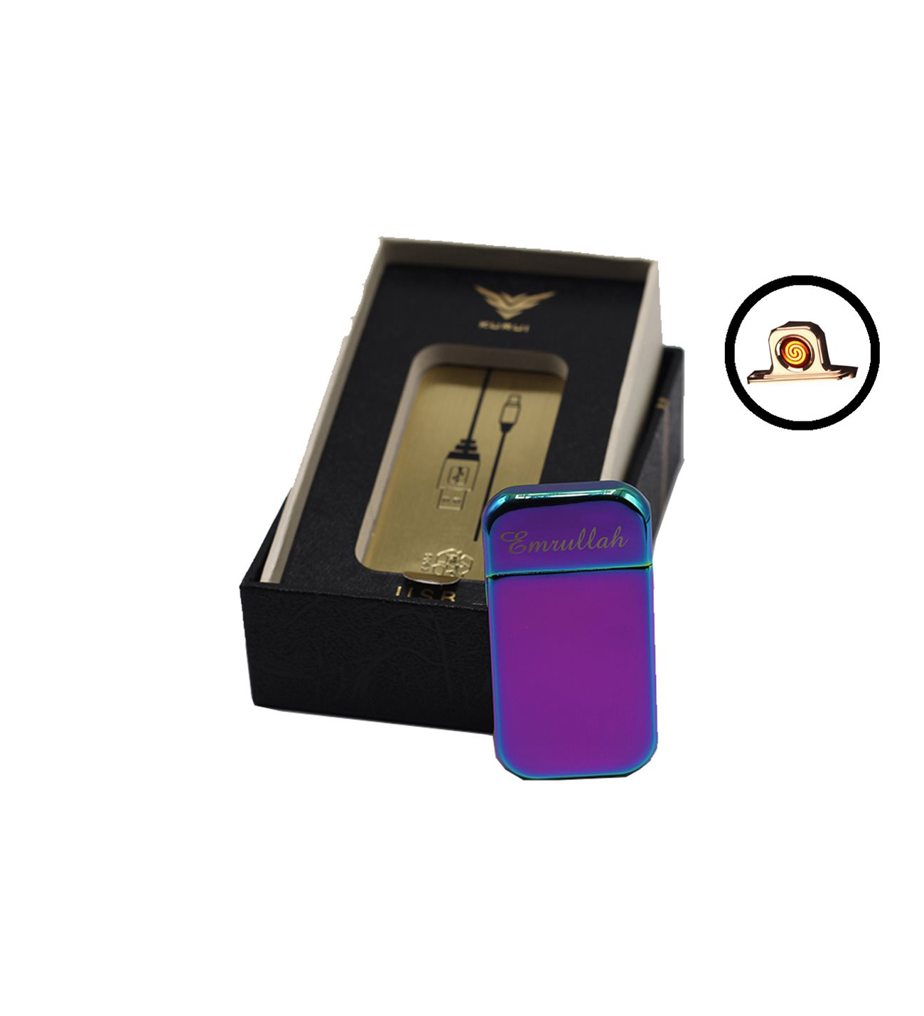 Kişiye Özel USB Şarjlı Alevsiz Çakmak